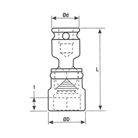 3 8 inch universal sockets standard length half section