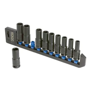 1-2 drive 10 pcs. metric 6 point impact sockets set long length set-08-04