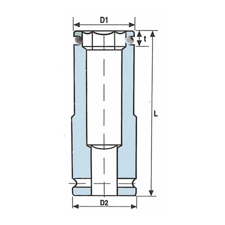 1 2 inch square drive standard length catch sockets half section