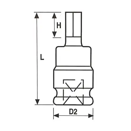 1 inch one part inhex driver standard length half section