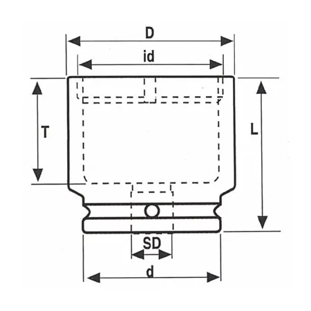 ozat GU type bearing nut sockets half section