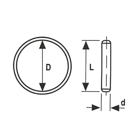 ozat retaining pins and rings half section